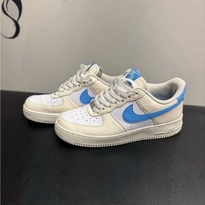 Nike Air Force 1 Low White Blue Women's Size 8.5 Sneakers DC9486-101